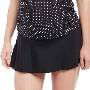 Motherhood Maternity Women's Maternity Basic Swim Skirt Large